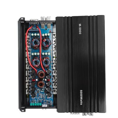 12V 5000W Yüksek Güçlü Mono Sınıf D Araba Ses Güç Amplifikatörü 5000 Watt Subwoofer ve Geçiş Filtreleri