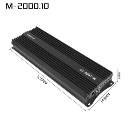 Yüksek Güçlü 12V 2000W Araba Ses Güç Amplifikatörü 2000 Watt Mono Sınıf D Subwoofer ve Geçiş Filtreleri