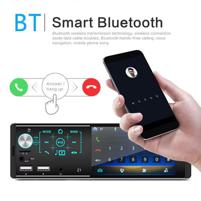 4.1 inç taşınabilir araba stereosu Bluetooth MP5 çalar için çift USB HD dokunmatik ekran renkli ışıklar Autoradio Araba Radyo DVD için CD VCD