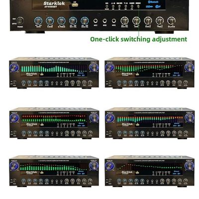 AV-9388BT/AV-999BT 2200W/1200W Profesyonel 7 Kanallı BT Kablosuz Amplifikatör Yüksek Kaliteli Ev Sineması 7.1 Hoparlör Sistemi Metal