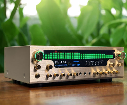 8000SW Amiral Gemisi Sürümü 7.1 CH 2500W Ev Amplifier Tam Alüminyum Alaşım Altın Beden Çift Halka Sığır Bölme Stereo Amplifier