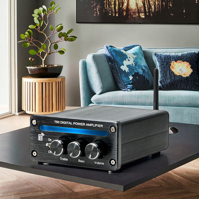 2.0 Kanal 2*100W BT 5.0 RGB Işık Ayarlanabilir Tiz Bas Yüksek Güçlü Doğrusal Amplifikatör Yeni Dijital Stereo Ev Mini Hifi