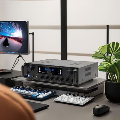 AV-628 Profesyonel 2.1 Kanal 600W Ev Koaksiyel Subwoofer Amplifier Yüksek Güçlü Model BT Fiber Optic Alıcı Sınır Ötesinde