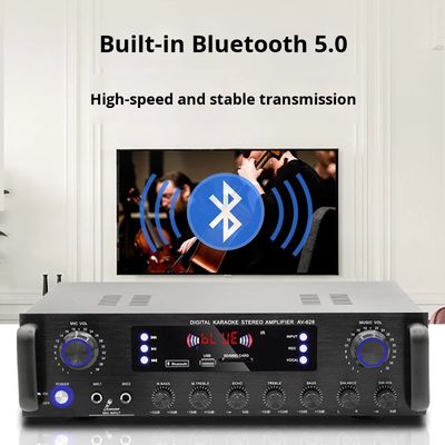 AV-628 Profesyonel 2.1 Kanal 600W Ev Koaksiyel Subwoofer Amplifier Yüksek Güçlü Model BT Fiber Optic Alıcı Sınır Ötesinde