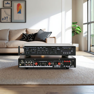 5.1CH 120W*2+25W*3 HIFI Güç Amplifikatörü, Optik Koaksiyel Giriş, BT 5.0, Süper Bas, Ev Sineması Karaoke Partisi için