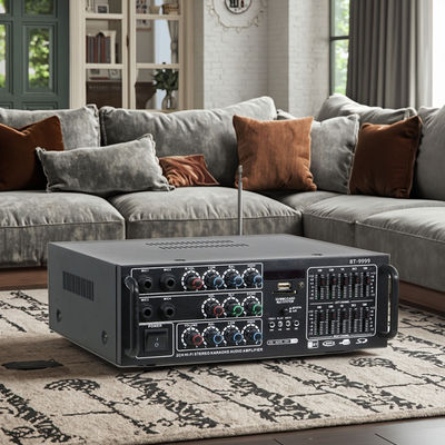 BT-9999 2.0 Kanal 300W Ev & Araba Amplifikatörü Yüksek Güçlü BT Kablosuz EQ Ekolayzer Çift Kullanımlı 12V/220V Metal Malzeme Alıcısı