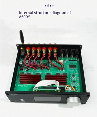 A600Y Aktif Ev Sineması Güç Amplifikatörü 5.1 Çok Kanallı 5*50W+100W Bağımsız Ayarlama Uzaktan Kumanda BT 5.3 Subwoofer