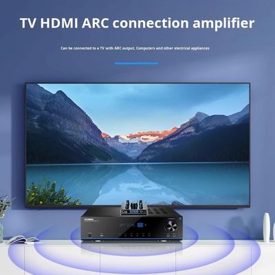 2.0 Kanal Yüksek Güçlü 100W Kablosuz Karaoke Amplifikatörü BT Kayıpsız Kod Çözme HDML ARC Optik Fiber Koaksiyel Elektronik Stok
