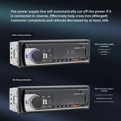 Creatall Nötr JSD-530L Araba MP3 Çalar, Bluetooth Kart Radyo Merkezi Kontrolü Kayıpsız Ses Kalitesi için USB Bağlantısı