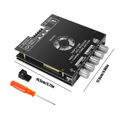 Creatall HT21 2.1 Kanal 160WX2+220W HiFi Güç Amplifier Board Modülü AUX/USB Giriş BT5.0 Dijital Subwoofer Profesyonel