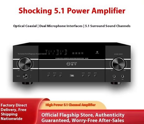 5.1CH 4200W Yüksek Güçlü Pro Ses Amplifikatörü, Geri Bildirim Önleyici, BT Kablosuz, Ev Karaoke Sahne Performansı KTV Toplantısı için