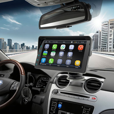Creatall 7 İnç Taşınabilir Araba MP5 Kablosuz CarPlay Bluetooth FM Verici HD Arka Görüş Kamerası Gösterge Paneli Yerleşimi 1 Yıl
