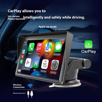 Creatall 7 İnç Taşınabilir Kablosuz CarPlay MP5 Oynatıcı Bluetooth Yeni Sınır Ötesi Multimedya Kart Yuvası Kafa Ünitesi WAV'yi Destekler