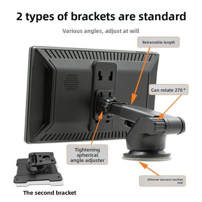 Creatall 9 inç taşınabilir yüksek çözünürlüklü MP5 çalar Büyük Ekran Görüntüleyici Kablolu / Kablosuz Carplay için Bluetooth Tablosu 1 Yıl