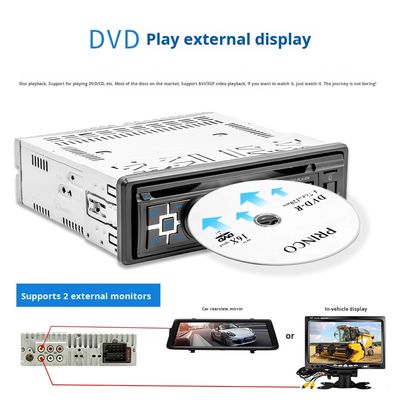 Creatall Single-Dash Dashboard DVD oynatıcı Bluetooth HD Müzik FM Radyo MP3 USB Elsiz Araba Kartı yuvası