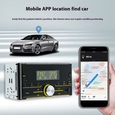 Creatall 12V Çift Diskli Araba MP3 çalar Akıllı Bluetooth Araç Amplifier Radyo Renkli Işık Aux SD Kart Bağlantısı 1 Yıl