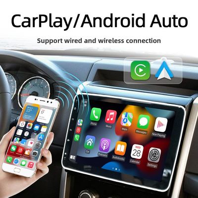 Creatall 10.1 İnç Merkezi Kontrol Araba Android GPS Navigasyon Ünitesi CarPlay için BT USB 360 Derece Dönen Ekran Tek Kafa