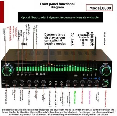 SR-8800 5.1 Kanal Ev Amplifikatörü (Özel Kalıp ve OEM Marka Özelleştirmesi)