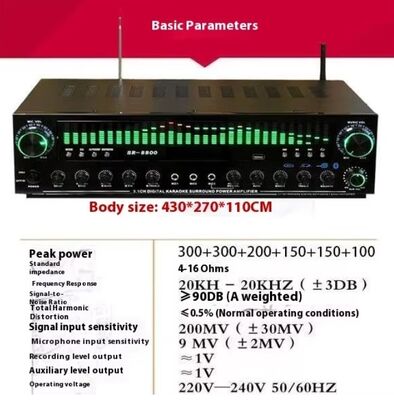 SR-8800 5.1 Kanal Ev Amplifikatörü (Özel Kalıp ve OEM Marka Özelleştirmesi)