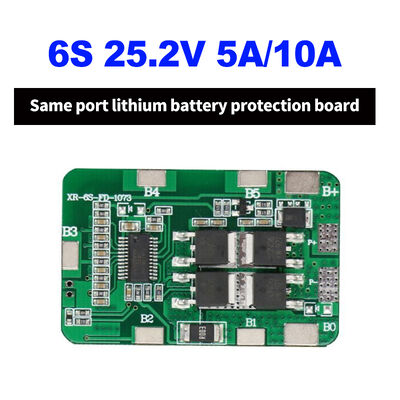 6S 5A10A 18650 Lithium Battery Protection Board with Balanced 22V Solar Street Lamp Spray on PCB Base