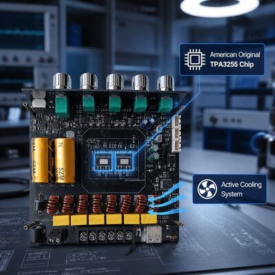 2.1 Kanal Çift TPA3255 Bluetooth 5.1 Amplifikatör Kartı Ses Amplifikatörü Modülü 220W+220W+350W