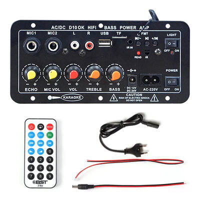 D10 BT Amplifier Audio Board 200W Peak Power Bluetooth 5.0 ve Karaoke için Çift Mikrofon Girişi
