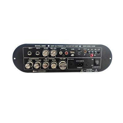 D800 Profesyonel DJ/Karaoke Bluetooth Dijital Amplifier Board 2.0 Kanal 12V Şarj edilebilir Subwoofer Yüksek/Alçak Ses Yüksek Güç