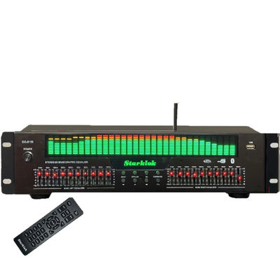 EQ-8100 Profesyonel Hi-Fi Preamp Player BT 5.4 Optik Koaksiyel Dijital Ses Çözücü 20 Segment Equalizer Fiber Optic Equipment