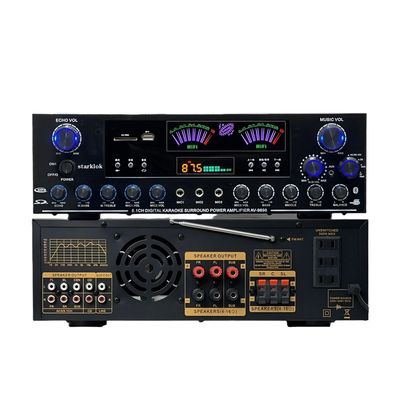 AV-9898 Cannon Ev Ses Alıcısı Ev Amplifier 5.1 CH 500W*2+200W Surround+300W Subwoofer Durable Metal Independent Passive